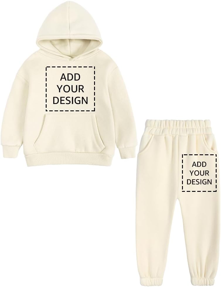 Boys Girls Custom Personalized Tracksuit Customize Fall Winter Thermal Sweatsuit Add Your Text Photo Design