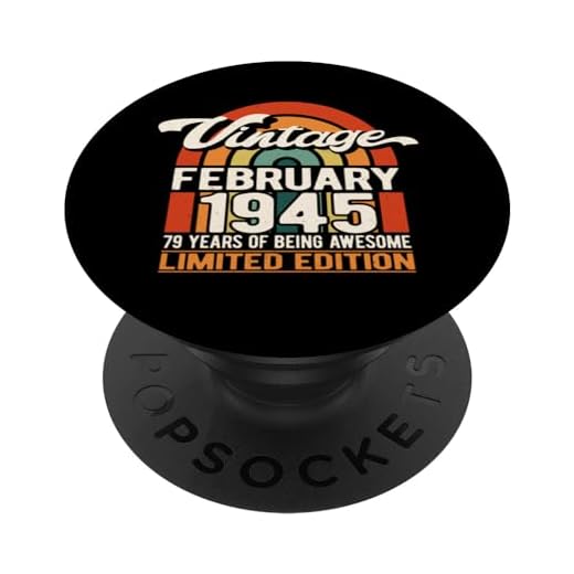 79 años de ser impresionante retro febrero 1945 79 cumpleaños PopSockets PopGrip Intercambiable