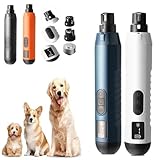 2026 New Dog Dsilent Groom Pro Nail Grinder Silent Groom Pro Quiet Electric Pets Nail File with LED Light & 5 Speeds (Gray)