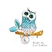 songbowen Owl Brooch Crystal Bird Brooch Elegant Bird Fashion Brooch Coat Pin Scarf Clip Decor Wedding Party Lovely Fashion Gift