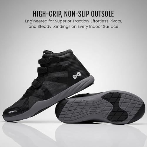 Nfinity Mid-Top Athletic Shoes for Women – Lightweight Indoor Gym & Tennis Shoes for Cheer, Dance & Cross Training – Breathable with Ankle Support & All-Surface Grip - Image 4