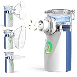 AU YAT Nebulizer, Nebulizer for Adults & Kids, Portable Nebulizer with 2 Masks & Mouthpiece, Quiet Working, 3 Adjustable Mode, Rechargeable Nebulizer Machine for Travel & Home Use