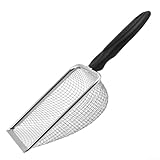 Edelstahl-Boden-Sieb für Kompostsieb, Sandfiltration, Schmutzsieb und Steinentfernung mit Griff (2,0 mm)