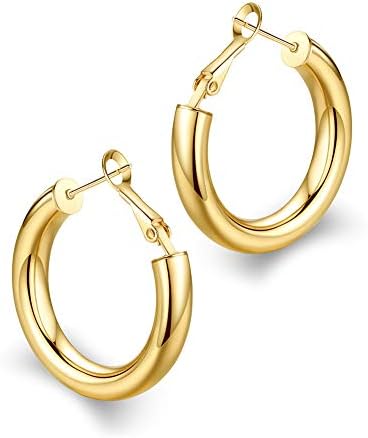 wowshow Thick Hoop Earrings