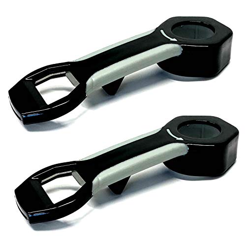 HAC24 2er Set 4in1 Universalöffner Universal Multiöffner Deckelöffner Glasöffner Flaschenöffner Vielzwecköffner Kunststoff