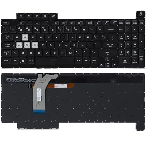 Clavier US pour ASUS ROG Strix G731 et G732 avec touches de rechange rétroéclairées