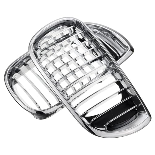 Chrome Front Bumper Kidney Grill For E46 4 Door Sedan 320i 325i 325Xi 330i 2002-2005 Front Hood Grille Grill(All Chrome)