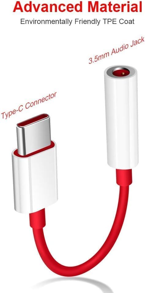 Image of One Plus USB Type C to 3.5mm Audio Jack, USB Type C, Headphone Converter Cable Jack Compatible with Oneplus 12 /12R 11 /11R 10pro /10T /10R 9 9t 7 7pro Nord (Onpls-Audio-Jack)