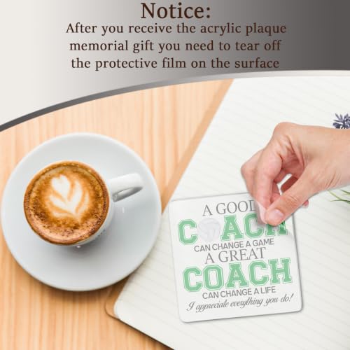 Thank You Gifts for Volleyball Coaches, a Good Coach Can Change a Game a Great Coach Can Change a Life Acrylic Plaque Signs, Appreciation Gifts, Office Home Desk Decor Signs(Green) by SZYTYPMY - Used condition - Image 7