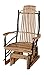 Amish-Made Large Rustic Hickory Glider Rocking Chair