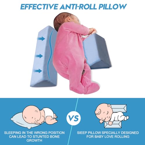 Image of isork Memory Foam Travel Pillow,Portable Cute Soft and Cozy Pillow, Breathable Bedding Set (Blue)