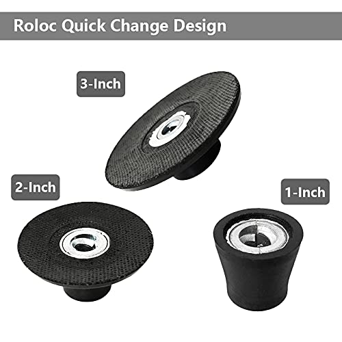 Yakamoz 3-Pack 1 2 3 Inch Roll Lock Sanding Disc Pad Holder - 1/4" Shank Quick Change Roll Lock Die Grinder Sanding Discs Holder Power Drill Sander Adapter Attachment For Sanding Polishing Grinding #TOP2