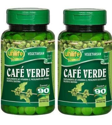 Kit 2 Cafés Verde Unilife Termogênico 180 Capsulas