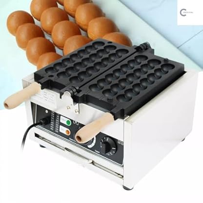 Edelstahl Kommerzielle Waffelkugelbereiter Bubble Waffle Maker Machine Antihaft-Pfanne Waffeleisen Antihaft Kommerzielles Elektrisches FüR Restaurant BäCkerei Snack Bar Familie 1500W – Bild 5