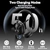 Wireless Headset with Mic for Work, Wireless Computer Headset (Bluetooth+USB Dongle) with Noise Cancelling Mic & Mute Button, Long Battery Life for Work, Zoom, Teams, Online Meetings, Home Office