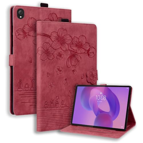 Protection Lenovo Tab 10.1 TB311FU étui portefeuille rouge housse simili cuir rabat support
