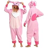 Wishliker Adult Stitch Onesie Pajamas Animal Onesies Women Christmas Halloween Cosplay Costume Sleepwear Pink