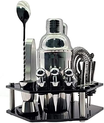 Kit de Bartender, Set de Coctelera 14 piezas acero inox. miniatura 1