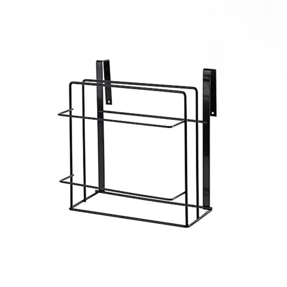 Organizador de tabla de cortar con doble capa de hierro y percha para colgar paños de cocina