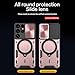 Asuwish Phone Case for Samsung Galaxy S25 Ultra 5G Slide Camera Magnetic Cover with Tempered Glass Screen Protector and Ring Holder Cell Accessories S25Ultra 25S S 25 25Ultra 6.9 2025 Women Rose Gold