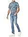 Goodthreads Men's Slim-Fit Short-Sleeve Printed Poplin Shirt, Wallpaper Floral, X-Large
