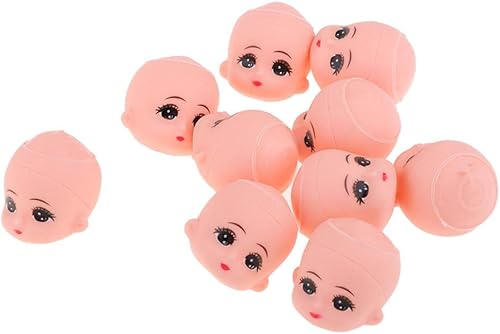 Miniatura 7 de 10 piezas de ojos grandes bebé esculpir sin el pelo llavero bebé juguete DIY cuerpo personalizado partes