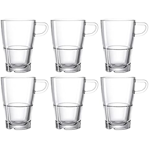 LEONARDO HOME Senso Latte-Macchiato Tasse, Kaffee-Gläser mit Henkel, spülmaschinengeeignete Glas-Becher Cover