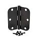(Pack of 24) Hager 3 1/2 Inch Oil Rubbed Bronze Door Hinges with 5/8" Radius Corners