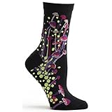 Ozone Women’s Bioluminescent Spores Sock, Black