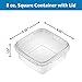 NYHI 40 Pack Square Clear Deli Containers with Lids Disposable BPA Free Square Plastic Food Storage Containers with Lids Airtight for Meal Prep Take Out Kitchen (8 oz)