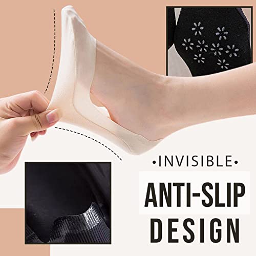 Sbnm Invisible Non-Slip Ice Silk Socks, Ice Silk Breathable Socks, Ultra Low Cut Non Slip Flat Boat Liner (6 Colors) #TOP1