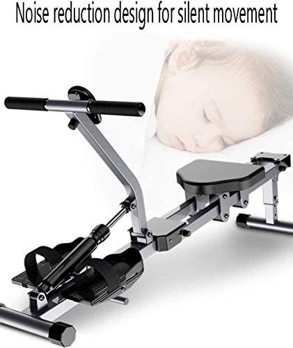 Image of Rowing Machines Rowing Machine Indoor Rower Foldable Rowing Machine Fitness Equipment Adjustable 12 Stage HD Data Display Double Track for Home Use