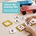 Playmags Magnetic Tiles for Kids 100-Piece Set, STEM Educational Building Blocks Toys for Kids, Includes Click-in ABC Learning Tiles, Gift for Boys & Girls, Add on Magnetic Figures, Car Set Available