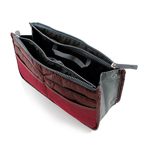 Gearonic Purse Organizer Insert For Handbags, Tote Bag Organizer Insert With Zipper, Neverfull Mm Organizer Speedy Bags, Women's Handbag Organizers With 13 Wallets/Pouch, Small Purse Organizer Insert #TOP6