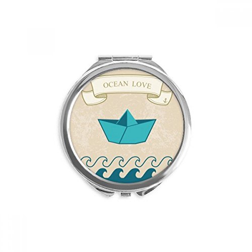 Miroir de poche à la main motif bateau en papier une idée cadeau poétique pour femme