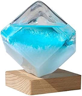 Makluce Barometer Weather Predictor Weather Predicting Globe Storm Glass Cloud Forecaster Gift Decoration Craft for Home Office