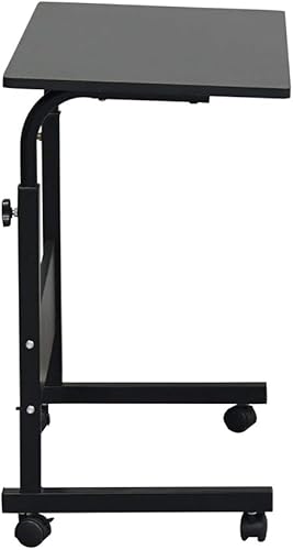 Miniatura 6 de Mesa auxiliar en forma de C con ruedas, mesa auxiliar móvil para sofá, mesa auxiliar para aperitivos, mesita de noche, portátil, carrito rodante,