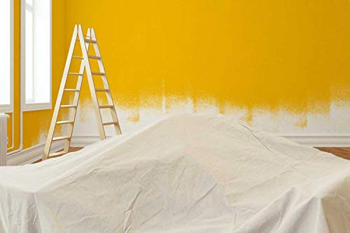 Canvas Drop Cloth (Size 9 x 12 Feet) Pack of 1 - Pure Cotton Drop Cloth – Painters Drop Cloth for Furniture & Floor Protection - All Purpose Thick Cloth Duck Canvas with Sturdy Double Stitched Edges