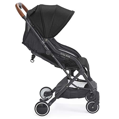 Contours Bitsy Elite Lightweight Baby Stroller, Toddler Stroller, Compact Stroller for Travel, Foldable Stroller with Adapter Free Infant Car Seat Compatibility, Easy One-Hand Fold - Onyx Black