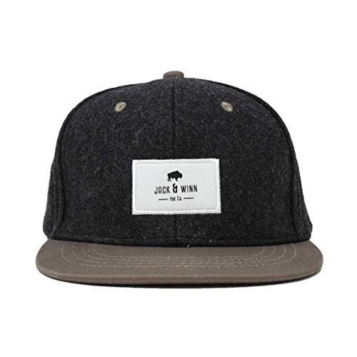 Jack & Winn Baby Boys Henry Wool Snapback, Charcoal, 2T-3T Jack & Winn Baby Boys Henry Wool Snapback, Charcoal, 2T-3T