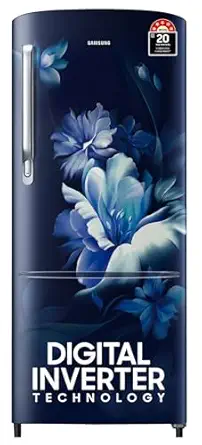 Samsung 183 L, 5 Star, Digital Inverter, Direct-Cool Single Door Refrigerator (RR20D2725UZ/NL, Midnight Blossom Blue, 2024 Model)