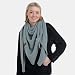 KNIT FACTORY - Dreiecksschal Coco - Damen Strickschal mit Wolle - Umschlagtuch für den Herbst und Winter - Winterschal - Dreieckstuch - Hochwertige Qualität - XXL Schal - 190 x 85 cm - Stone Green