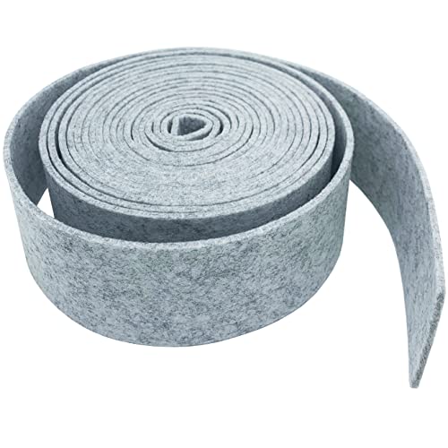aufodara Filzrolle 5cm x 500cm Filzband Filzstoff 3mm Dicke Polyester Filz für DIY Aufbewahrungstasche Filzunterlage Patchwork Nähen Basteln Handwerken Dekoration (Hellgrau)