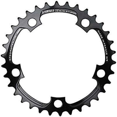 Spécialités TA Unisex's Zelito Inner Triple 74pcd 5 Arm 8/9/10 Speed Chainring, Black, 24T