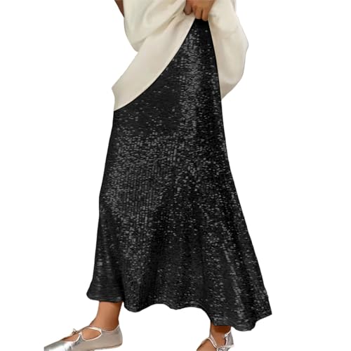 Jupe pailletée pour femme coupe en A taille haute collection streetwear 2025