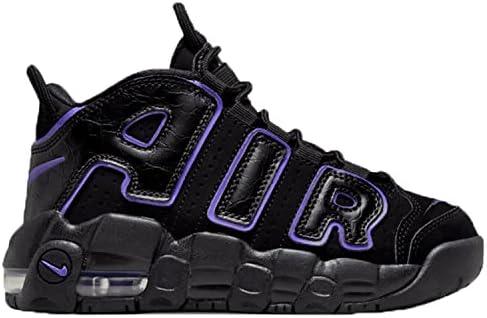 Nike Boy's Air More Uptempo (Little Kid) Black/Action Grape/White/Metallic Gold 11 Little Kid M | Image 1