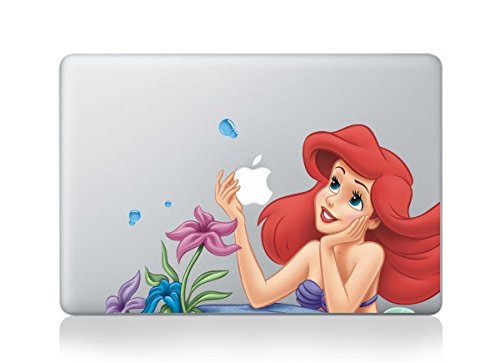 (#Mrmaid#2) Mermaid Full Size Colored Cartoon Character Decal Sticker for MacBook Laptop Air Pro Retina 13 13.3 Inch Cool