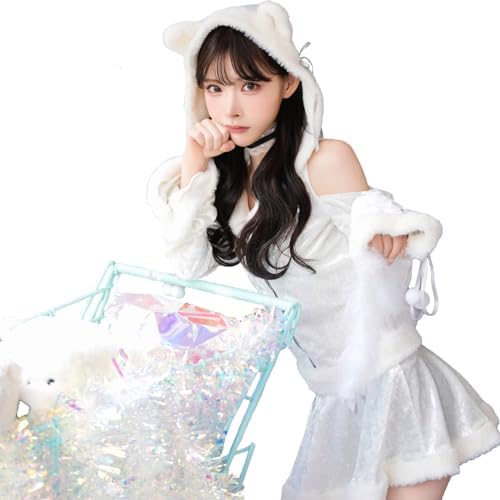 [Malymoon] ネコ 猫 エンジェル 天使 キャット 猫耳 ネコ耳 コスプレ衣装 ハロウィン コスチューム 衣装 仮装 マリームーン 8点セット【9673】 詳細画像1