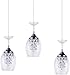 Produktbild Pendelleuchten Kronleuchter Moderner Kristall Weinglas Kronleuchter, 3 Lichter Nordic Led Pendelleuchte, Decken-Hängelampen-Befestigungen für Bar Wohnzimmer, Arbeitszimmer, Schlafzimmer, Korridor, Aus