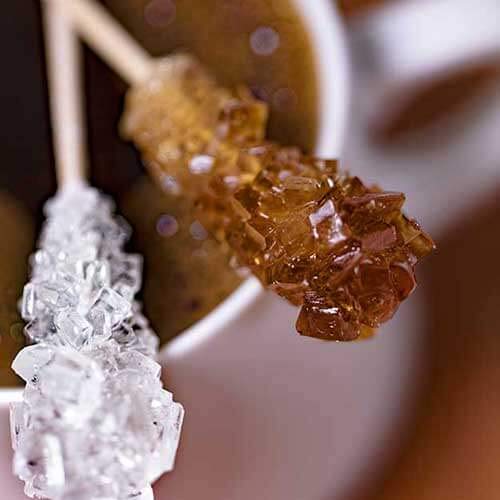 Barista Rock Candy Sugar Sticks (Amber, 100 Count) Non-Gmo, Gluten-Free, Fat-Free, Stir Sticks Great For Coffee, Tea, And Cocktails, Unwrapped #TOP2